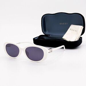 NEW GUCCI SUNGLASSES GG1684SA 006 WHITE/GRAY WOMEN EYEWEAR GUCCI